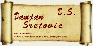 Damjan Sretović vizit kartica